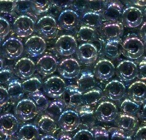 11/0 Roc. Variegated Blue Lined Crystal AB 283