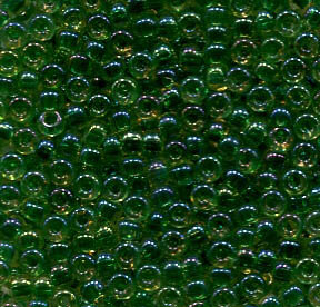 11/0 Roc. Emerald Lined Yellow 331