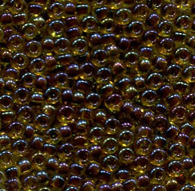 11/0 Roc. Amethyst Lined Yellow 334