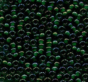 11/0 Roc. Transparent Emerald AB 338