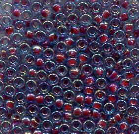 11/0 Roc. Fuchsia Lined Aqua AB  340