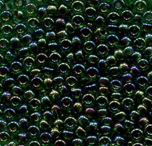 11/0 Roc. Fuchsia Lined Emerald AB 344