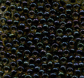 11/0 Roc. Navy Lined Light Topaz AB 349
