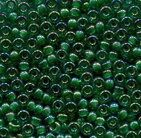 11/0 Roc. Chartreuse Lined Green AB  354