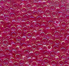11/0 Roc. Fuchsia Lined Crystal AB 355