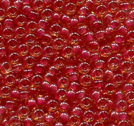 11/0 Roc.Dark Rose Lined Topaz Luster 373