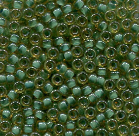 11/0 Roc. Sparkling Blue Lined Topaz Luster 375