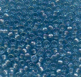 11/0 Roc. Crystal Lined Aqua 376