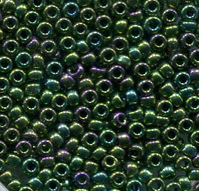 11/0 Roc. Metallic Dark Green Iris 465