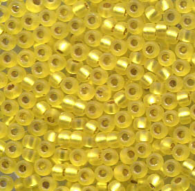 11/0 Roc. Silverlined Yellow Matt 6F
