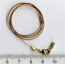 Fädeldraht mit Karabiner Goldfarben