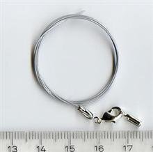 Fädeldraht mit Karabiner Silberfarben