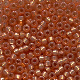 11/0 Roc. Duracoat Silverlined Peach 4233