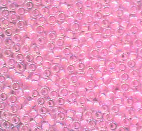 15/0 Roc. Pink Lined Crystal AB 272