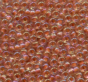 15/0 Roc. Salmon Lined Crystal AB 275