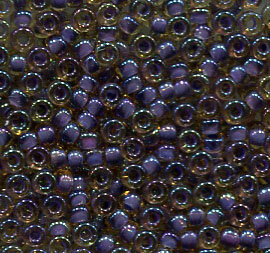 15/0 Roc. Cranberry Lined Light Topaz AB 348*