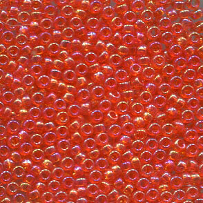 15/0 Roc. Transparent Rainbow Orange/Gold 297