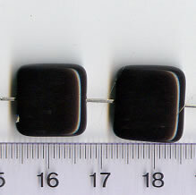 Glasperlen Opak Schwarz