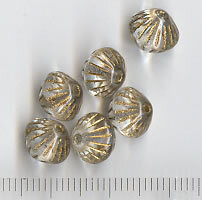 Glasperlen Gold-Klar