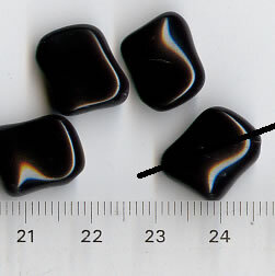 Glasperlen Opak Schwarz