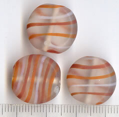 Glasperlen Klar-Orange-Braun