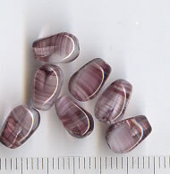 Glasperlen Violett meliert