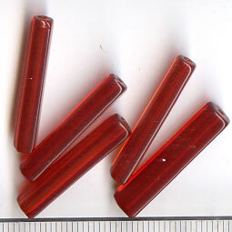 Glasperlen Rot Fünfeck