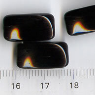 Glasperlen Opak Schwarz