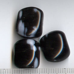 Glasperlen Schwarz-Weiß