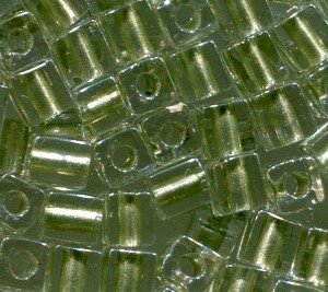 3 mm Würfel Pale Lime Lined Crystal 2604
