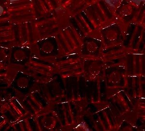 3 mm Würfel Transparent Red 141