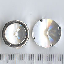 16mm Rivoli Swarovski Crystal gefasst