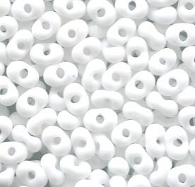 4 x 2 Farfalle Rocailles Weiß Opak 03050