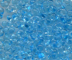 4 x 2 Farfalle Rocailles Aqua Transparent  60010