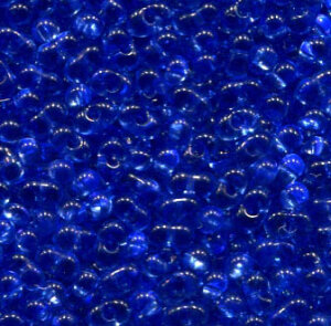 4 x 2 Farfalle Rocailles Blau Transparent  30050