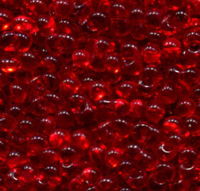4 x 2 Farfalle Rocailles Rot Transparent  90070