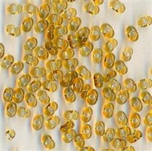 4 x 2 Farfalle Rocailles Gold mit Silbereinzug
