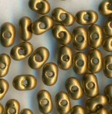 4 x 2 Farfalle Rocailles Metallic Matt Dunkelbronce 1740