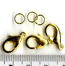 Karabinerverschluß goldfarben