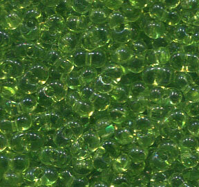 4 x 2 Farfalle Rocailles Grün Transparent