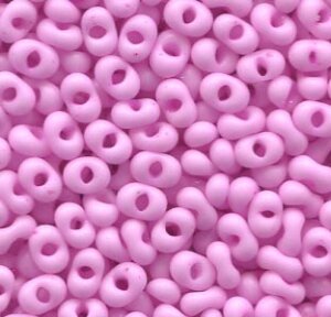 4 x 2 Farfalle Rocailles Rosa Matt