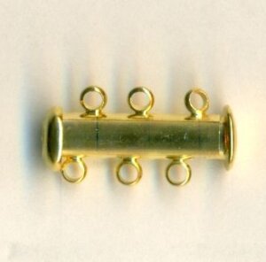Steckverschluß Goldfarben Dreisträngig