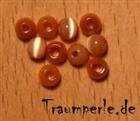 Cateye Perlen Aprikot 4 mm