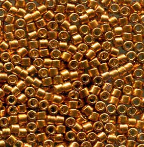 11/0 Delica Galvanized Duracoat Yellow Gold 1833
