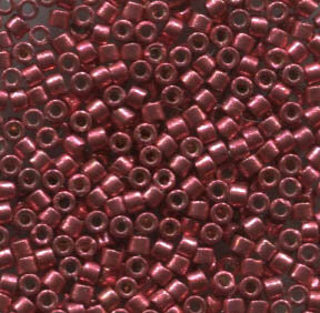 11/0 Delica Galvanized Duracoat Light Cranberry 1841