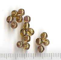 4mm Glasperlen Crystal Gold Lüsternd