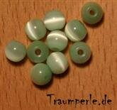 Cateye Perlen Lindgrün 6 mm