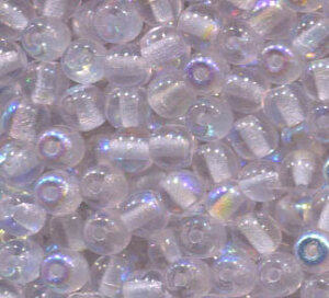4mm Glasperlen Transparent  Rosa AB