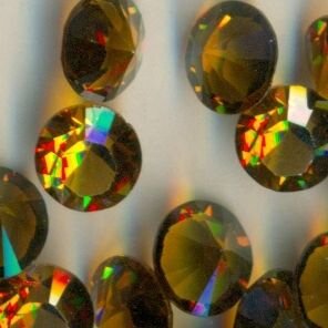 Swarovski SS39 Topaz Satin ohne Folie