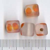 Glasperlen Würfel Rot